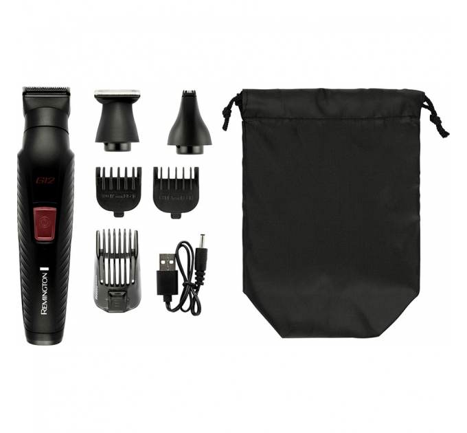 Набор для стрижки Remington Graphite для головы, усов, бороды,носа и тела, насадок-6, черный