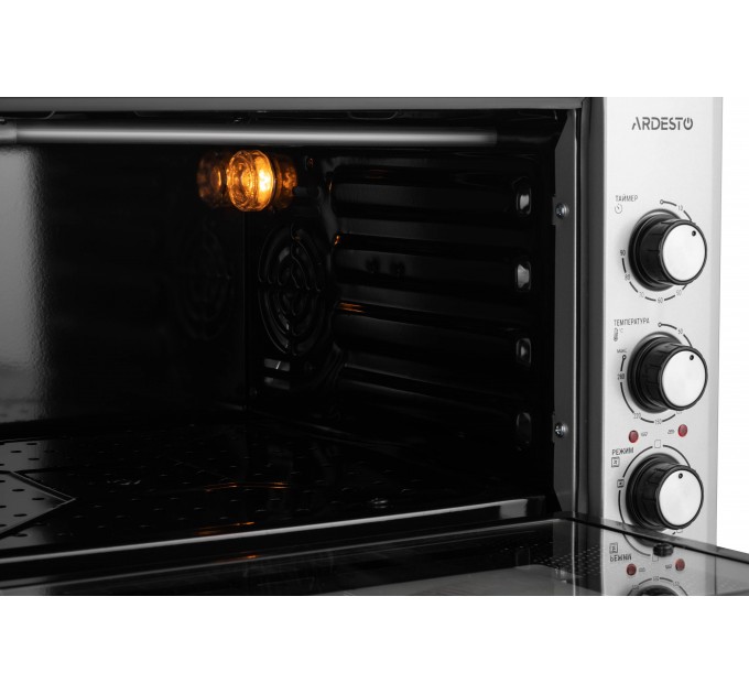 Піч електрична ARDESTO, 40л, 1300Вт, механіч., конвекція, подвійне скло, сірий