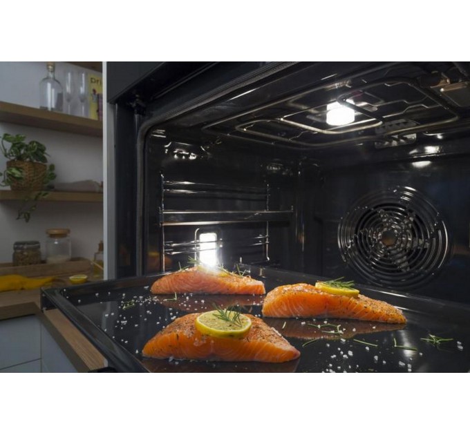 Духовой шкаф Gorenje электрический, 77л, A+, пар, дисплей, приготовление на разных уровнях, нерж