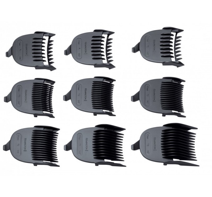 Машинка для стрижки Remington QuickCut Hairclipper, сеть+акум., роторный мотор, насадок-9, кейс, сталь, чорно-серебристый