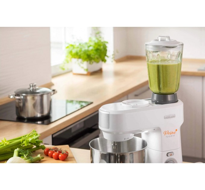 Кухонная машина Sencor 1000Вт, чаша-металл, корпус-пластик, насадок-15, белый