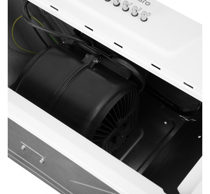 Вытяжка ARDESTO встраиваемая, 52см, 700м3ч, метал, 2х1Вт LED, кнопочное, белый