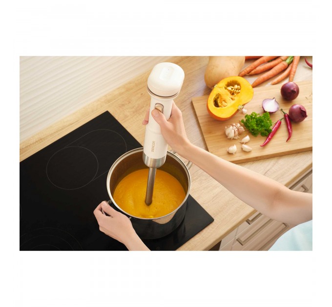 Блендер погружной Sencor Pulse, 180Вт, 4в1, чаша-700мл, безпроводной, USB-C, белый