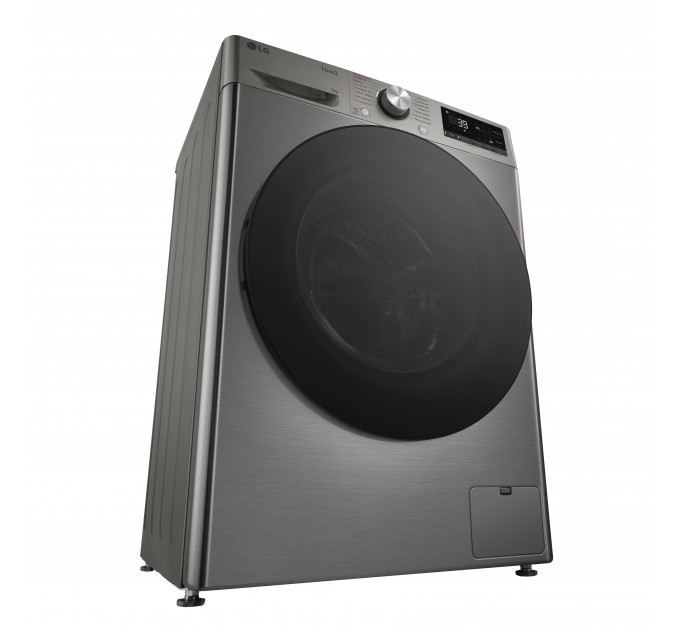 Стиральная машина LG фронтальная, 9кг, 1200, A, 48см, дисплей, пар, инвертор, серебристый