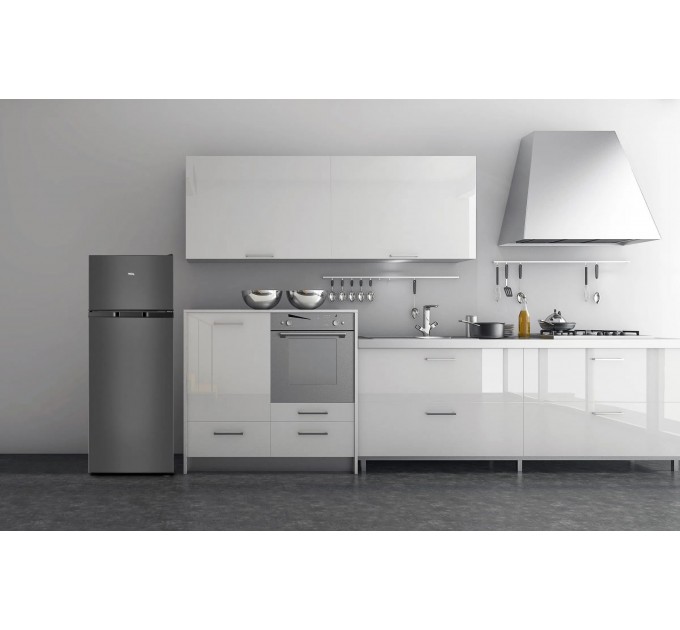 Холодильник TCL с верхн. мороз., 144x55х54.5, холод.отд.-167л, мороз.отд.-40л, 2дв., A++, ST, нерж