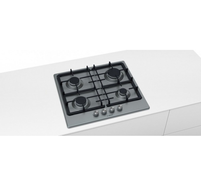 Варильна поверхня Bosch газова, 60см, чавун, нерж