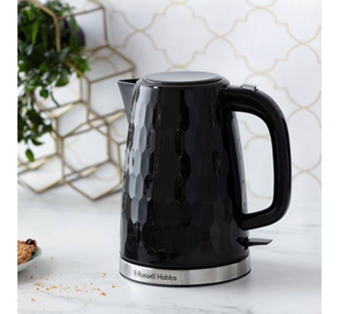 Електрочайник Russell Hobbs Honeycomb 1.7л, пластик, чорний