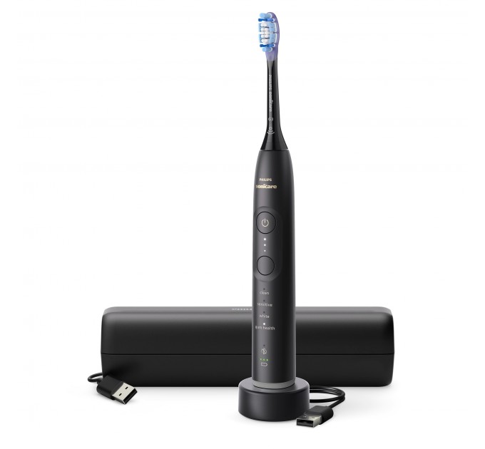 Щітка зубна електр. Philips, Sonicare 7100 Series, 62т. колив/хв, насадок-1, футляр, чорний