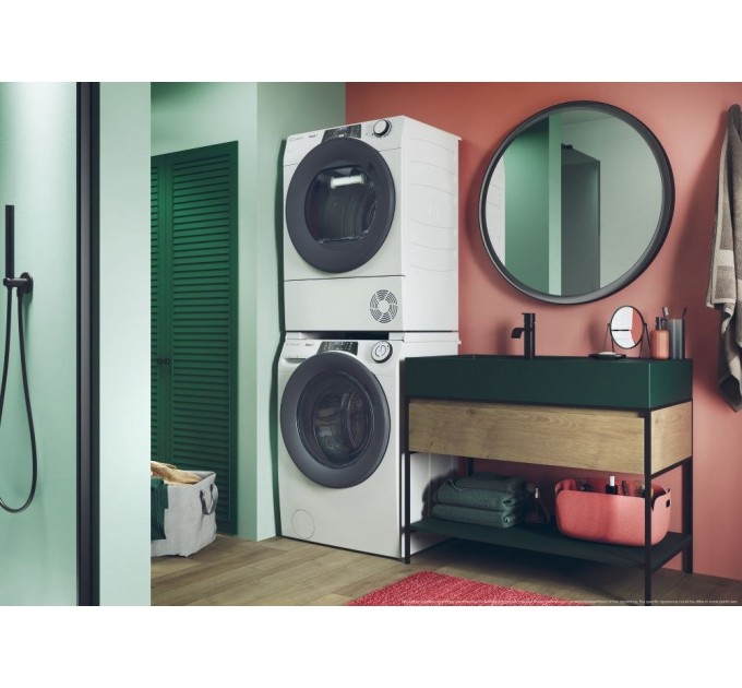 Сушильная машина Candy тепловой насос, 7кг, A++, 46,5см, дисплей, Wi-Fi + Bluetooth, люк серый, белый