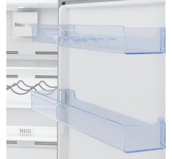 Холодильник Beko с нижн. мороз., 186x60x67, xолод.отд.-215л, мороз.отд.-109л, 2дв., А++, NF, нерж