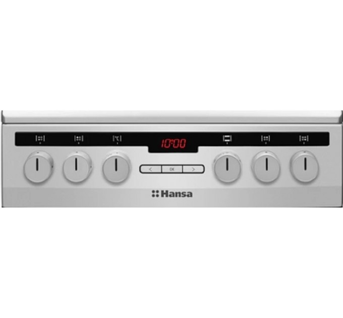 Плита Hansa комбинированная, 50х60см, 62л, чугун, газ контр., дисплей, серый