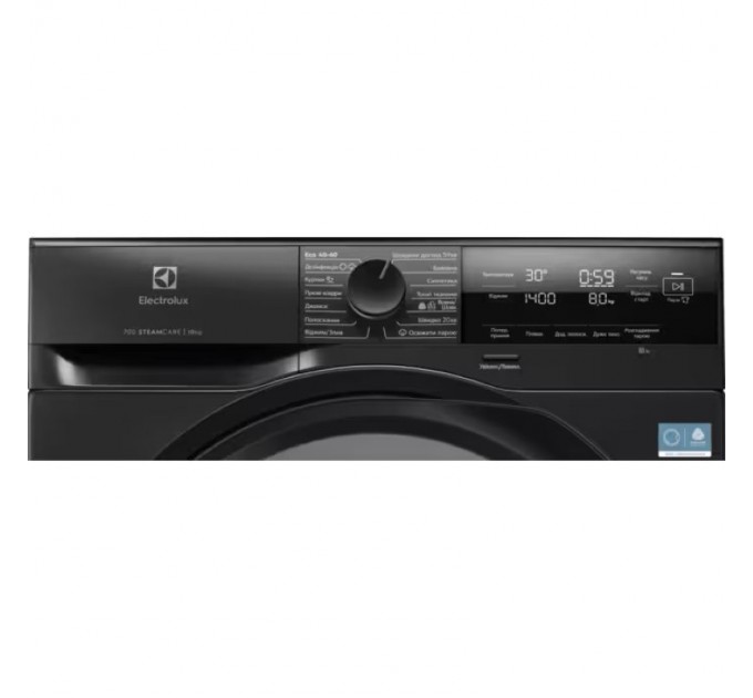 Стиральная машина Electrolux фронтальная, 10кг, 1400, A, 66см, дисплей, пар, инвертор, серебристый темный