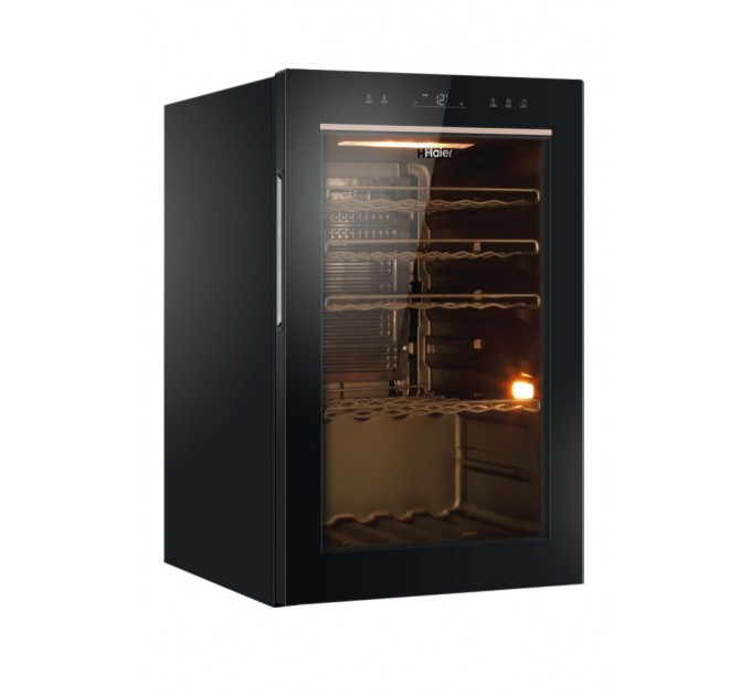 Холодильник Haier для вина, 82x49.7х58, холод.отд.-118л, зон - 1, бут-49, ST, дисплей, черный
