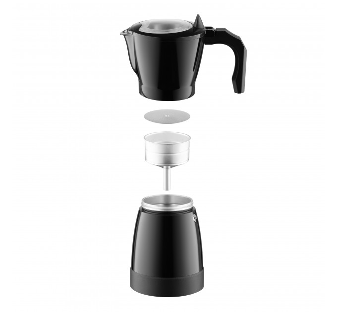 Кофеварка ARDESTO электрическая гейзерная 0.3л, молотый, черный