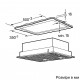Витяжка Bosch вбудована, 52см, 590м.куб/год, нерж