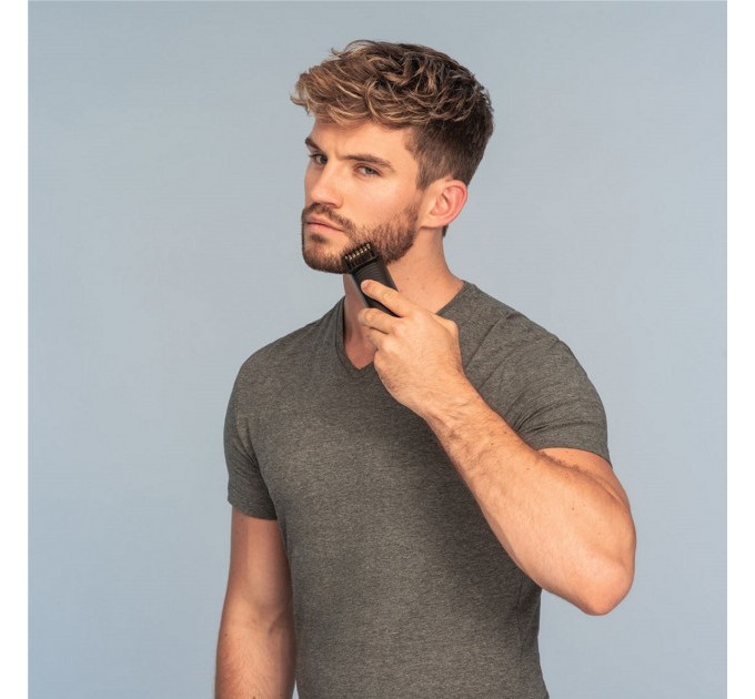 Тример Remington Style Series, для бороди і вусів, акум., роторний мотор, сталь, чорно-білий