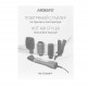 Фен-щітка ARDESTO Brush Pink Touch, 1200Вт, 2 швидкості, 2 темп. режими, LED-дисплей, функція іонізації , 4 насадки, сірий+ рожевий