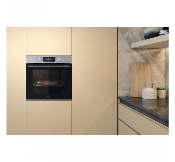 Духовой шкаф Whirlpool электрический, 71л, A+, дисплей, конвекция, телескопические направляющие, нерж