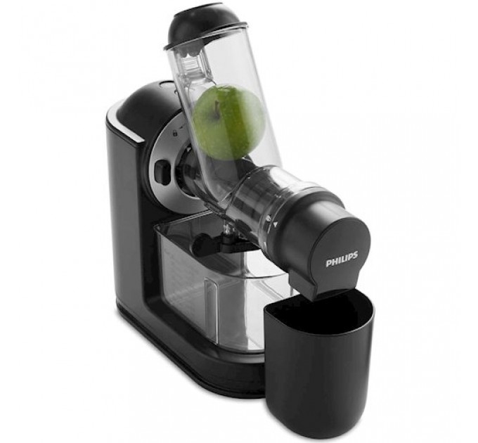Соковыжималка Philips Viva Collection шнековая 150Вт, чаша-1л, жмых-0.75л, пластик, черный