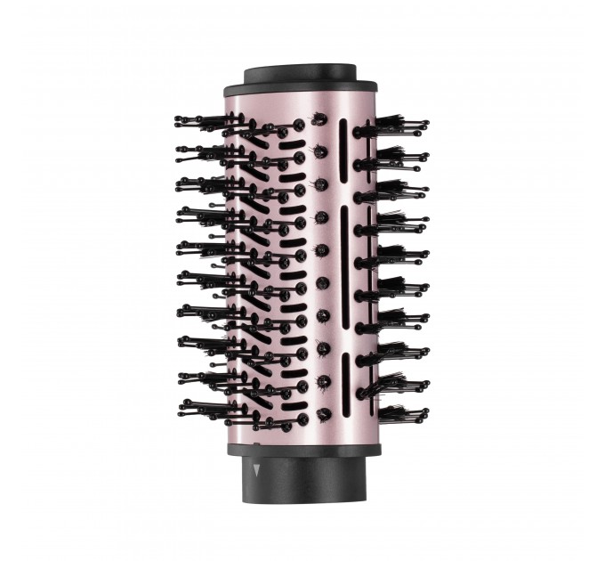 Фен-щітка ARDESTO Brush Pink Touch, 1200Вт, 2 швидкості, 2 темп. режими, LED-дисплей, функція іонізації , 4 насадки, сірий+ рожевий
