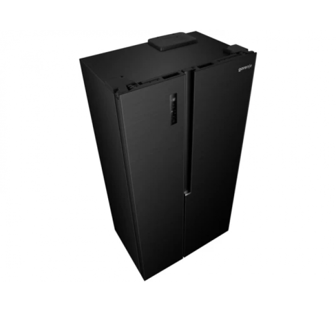 Холодильник SBS Gorenje, 179х62х92см, 2 дв., 345(186)л, А+, NF+, Инв. , Зона св-ти, Внешн.диспл, черный