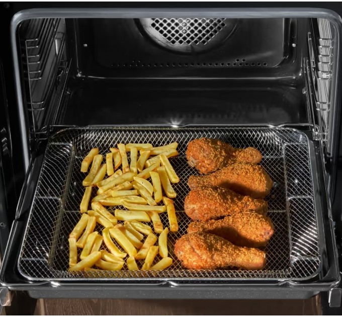 Плита Hansa комби, 65л, 50x60см, дисплей, конвекция, чугун, нерж