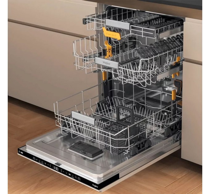 Посудомийна машина Whirlpool вбудована, 14компл., A+++, 60см, дисплей, 3й кошик, білий