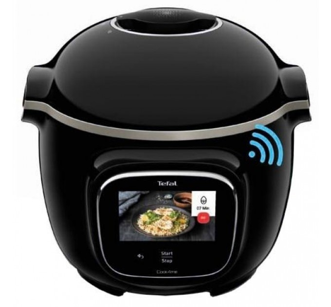 Мультиварка-скороварка Tefal Cook4me Touch, 1600Вт, чаша-6л, сенсорне керув., 13 програм, метал/пластик, чорний