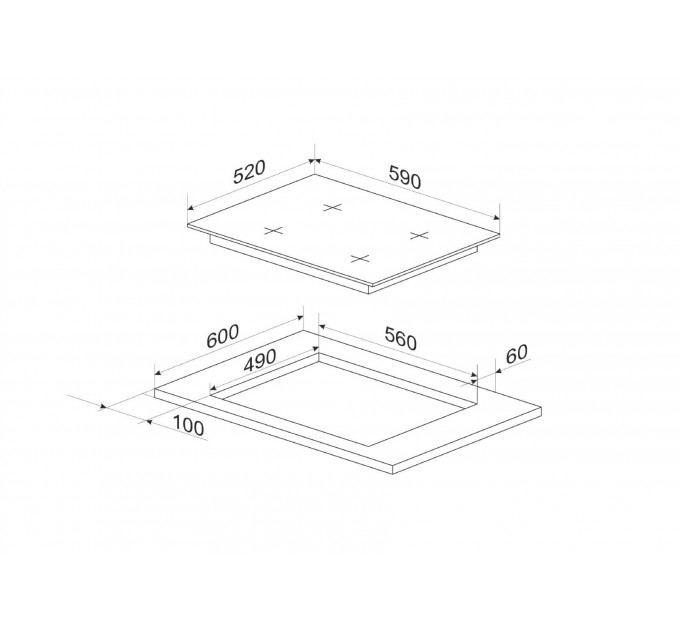 Комплект Hansa (духовка електрична + емальована газова поверхня), чорний