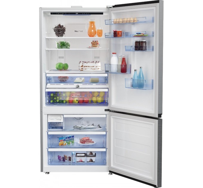 Холодильник Beko с нижн. мороз., 192x83x75, xолод.отд.-430л, мороз.отд.-160л, 2дв., А++, NF, HarvestFresh, нерж