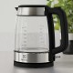 Электрочайник Electrolux 1.7л, Strix, стекло, серебристо-черный