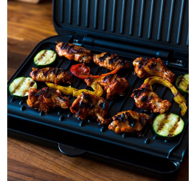 Гриль George Foreman прижимний Fit Grill Medium 1630Вт, темп. режимів-1, пластик, чорний