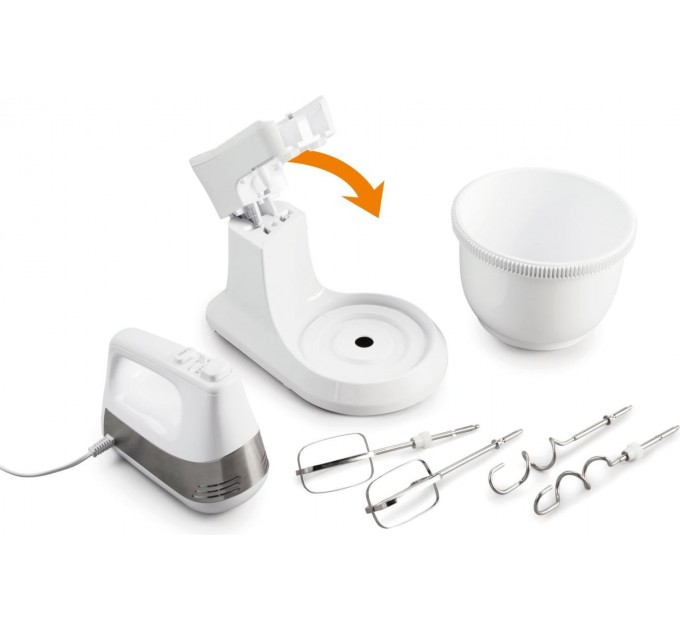 Міксер Gorenje стаціонарний 500Вт, насадки-4, чаша-пластик, 3л, білий