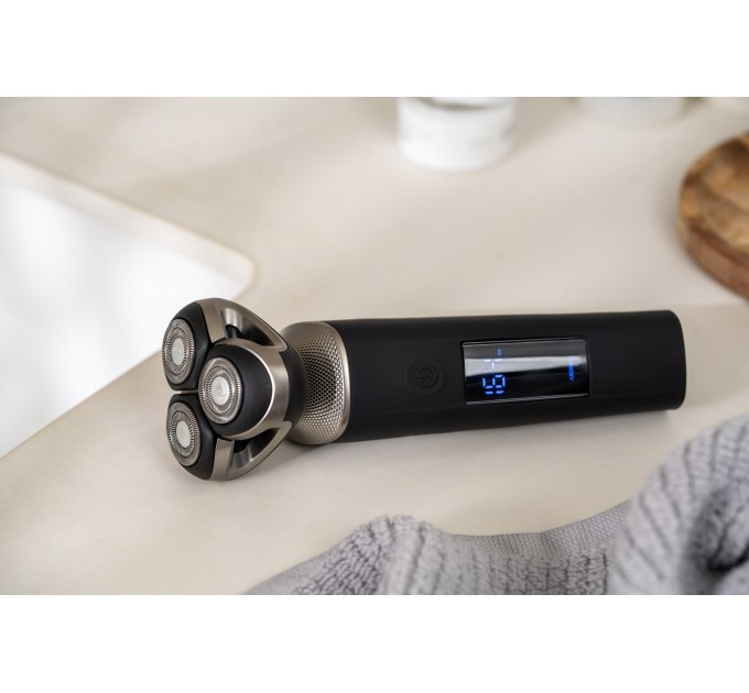 Бритва електр. ARDESTO SHRR-B8WDR роторная, 8Вт, бритв.головок-3, Li-Ion, сух.+влажн., черный