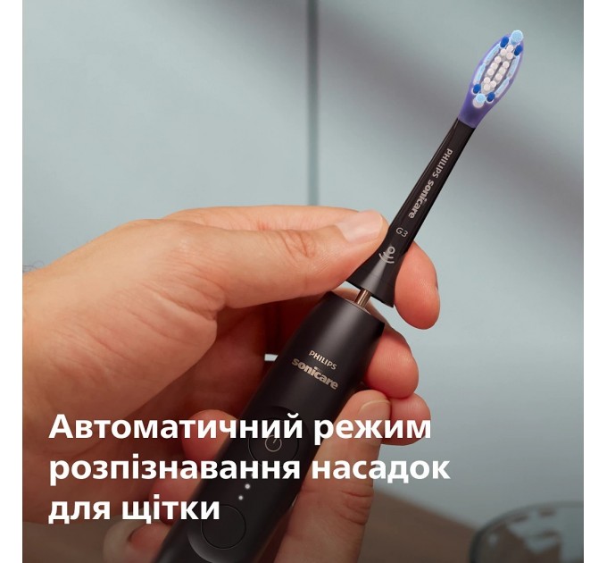 Щітка зубна електр. Philips, Sonicare 7100 Series, 62т. колив/хв, насадок-1, футляр, чорний
