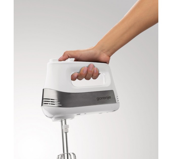 Міксер Gorenje стаціонарний 500Вт, насадки-4, чаша-пластик, 3л, білий