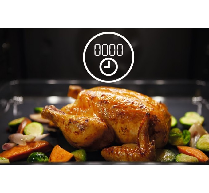 Духовой шкаф Electrolux электрический, 72л, А, пар, дисплей, конвекция, телескопические направляющие, ф-ция пароварки, черный