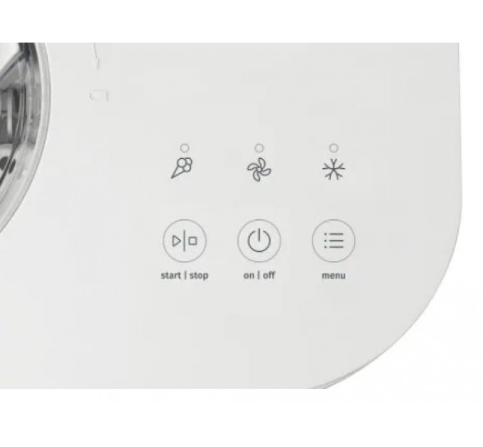 Мороженица Gorenje 100Вт, чаша-1л, время приготовл.-30мин, пластик, бело-серый