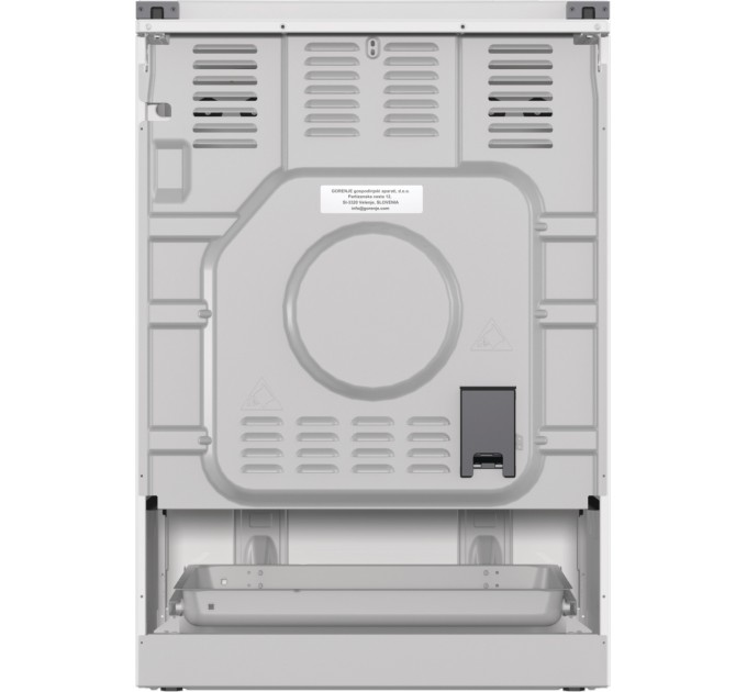Плита Gorenje комби, 71л, 60x60см, дисплей, IconLed, чугун, белый