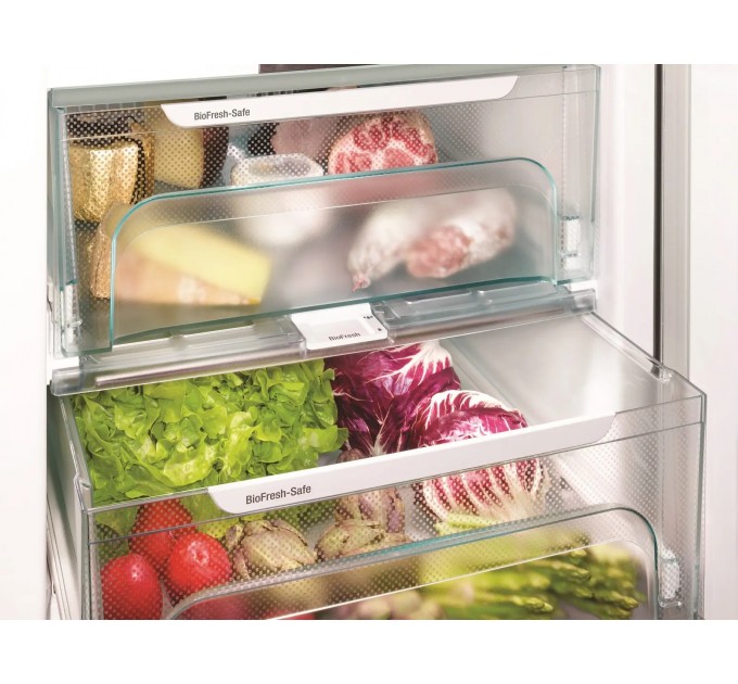 Холодильник Liebherr з нижн. мороз., 201x66.5x70, холод.від.-275 л, мороз.від.-106л, 2 дв., A++, NF, сірий