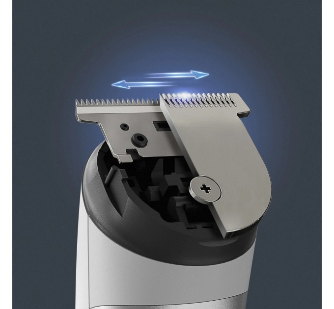 Триммер Rowenta Trim&Style для бороды, усов и головы, сеть+акум., насадок-7, сталь, белый