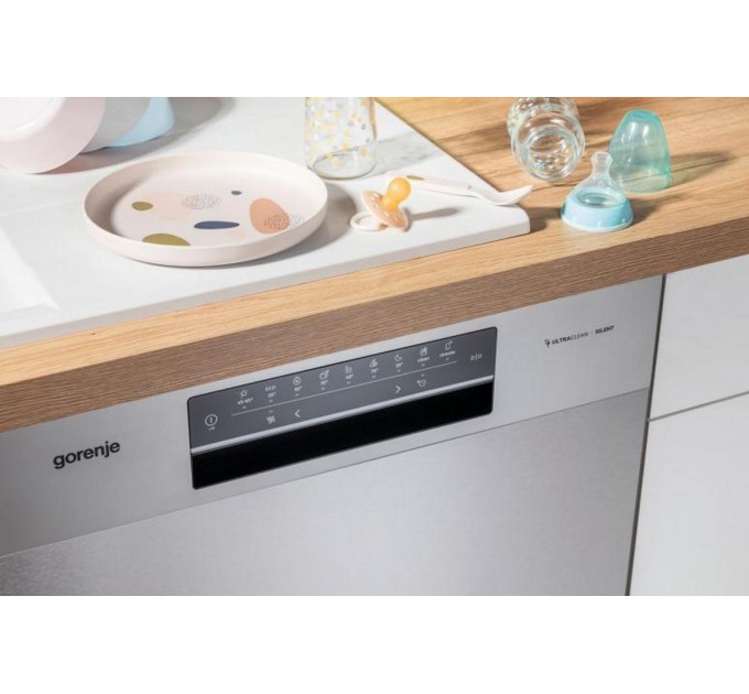 Посудомоечная машина Gorenje, 16компл., A+++, 60см, дисплей, 3 корзины, AquaStop, серый