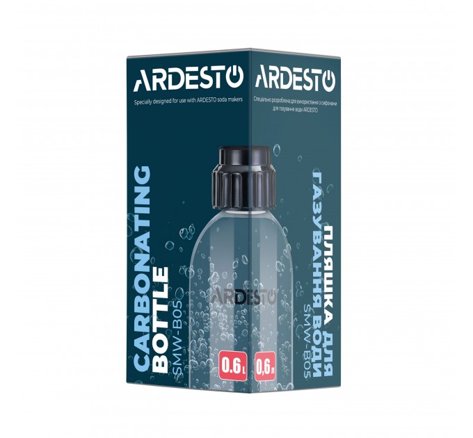 Пляшка для сифону ARDESTO 0,6л, пластик, прозорий
