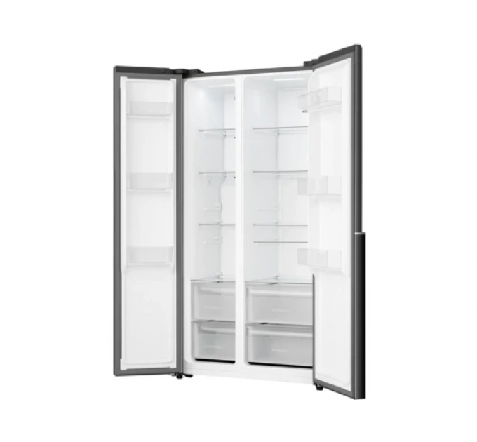 Холодильник SBS Gorenje, 179х62х92см, 2 дв., 345(186)л, А+, NF+, Инв. , Зона св-ти, Внешн.диспл, черный