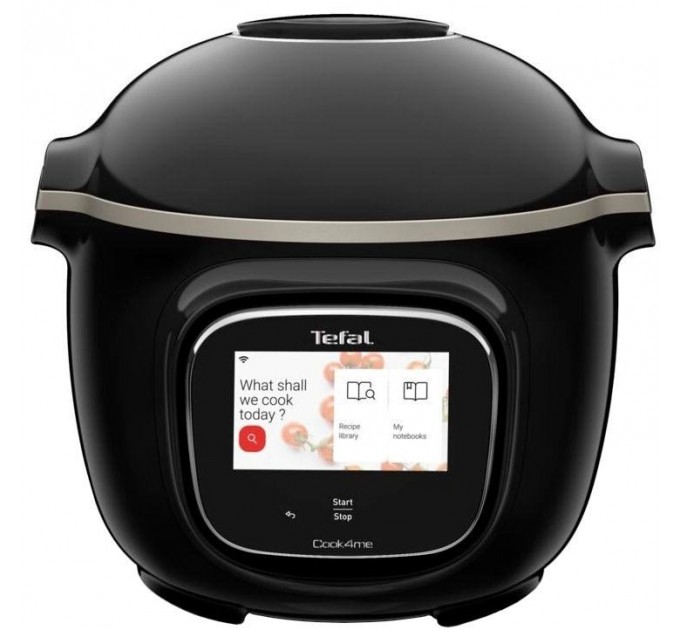 Мультиварка-скороварка Tefal Cook4me Touch, 1600Вт, чаша-6л, сенсорне керув., 13 програм, метал/пластик, чорний