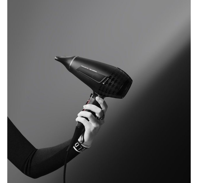 Фен Rowenta x Karl Lagerfeld K/Pro Stylist, 2200Вт, 3 режими, іоніз-я, дифузор, 2 концентратора, хол. обдув, чорний