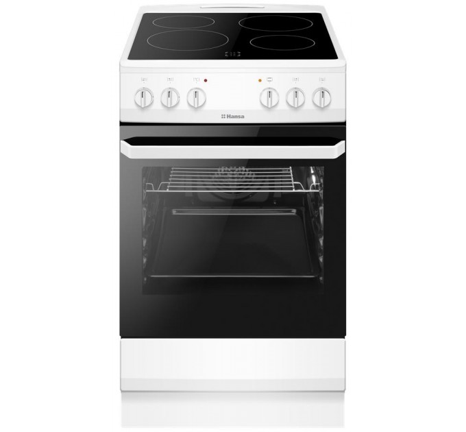 Плита Hansa электрическая стеклокерамическая, 50х60см, 62л, белый