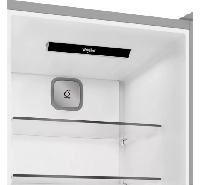 Холодильник Whirlpool с нижн. мороз., 203.5x60х66.3, холод.отд.-231л, мороз.отд.-104л, 2дв., А++, NF, дисплей, инв., зона нулевая, нерж