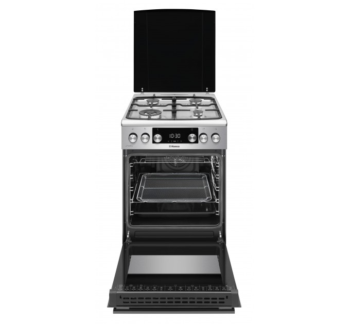 Плита Hansa комби, 65л, 50x60см, дисплей, конвекция, чугун, нерж