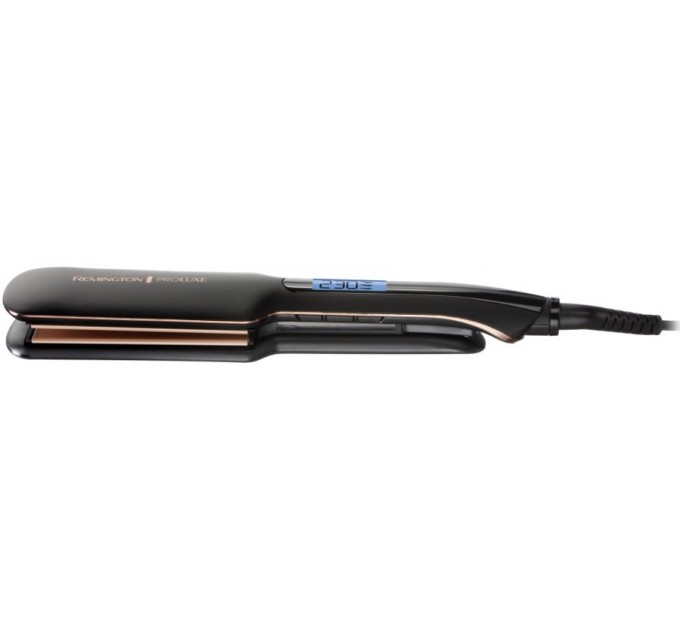 Випрямитель Remington PROluxe Midnight Wide Plate Straightener, темп.режимов-9, 150-230С, чехол, дисплей, керамика, черный